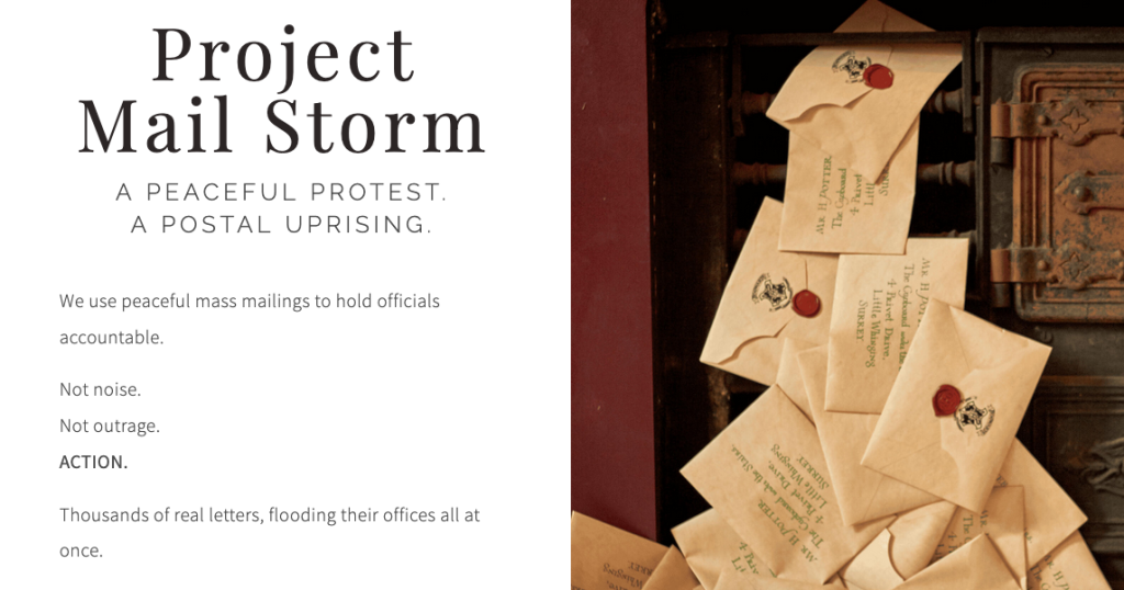 postcards project mail storm