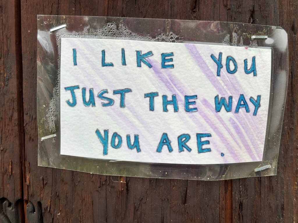 "I like you just the way you are"