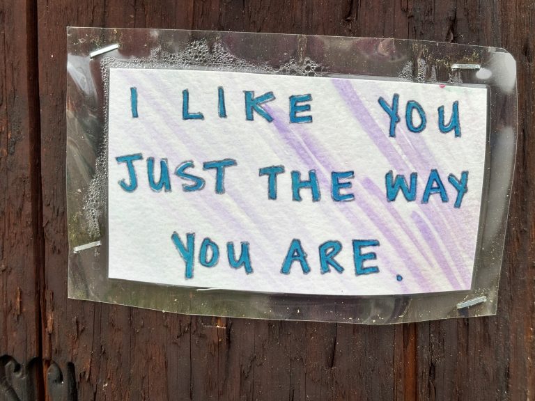 "I like you just the way you are"